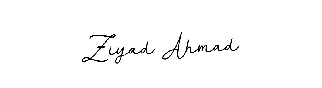 How to make Ziyad Ahmad name signature. Use BallpointsItalic-DORy9 style for creating short signs online. This is the latest handwritten sign. Ziyad Ahmad signature style 11 images and pictures png