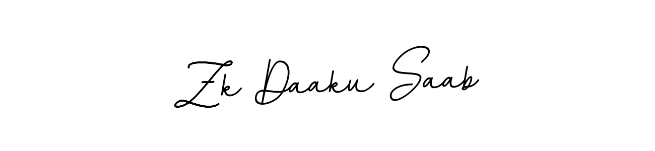 Use a signature maker to create a handwritten signature online. With this signature software, you can design (BallpointsItalic-DORy9) your own signature for name Zk Daaku Saab. Zk Daaku Saab signature style 11 images and pictures png