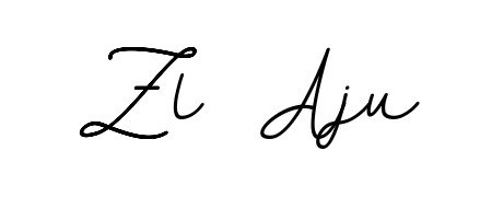 Create a beautiful signature design for name Zl  Aju. With this signature (BallpointsItalic-DORy9) fonts, you can make a handwritten signature for free. Zl  Aju signature style 11 images and pictures png