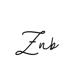 Design your own signature with our free online signature maker. With this signature software, you can create a handwritten (BallpointsItalic-DORy9) signature for name Znb. Znb signature style 11 images and pictures png