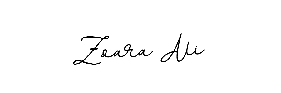 How to make Zoara Ali name signature. Use BallpointsItalic-DORy9 style for creating short signs online. This is the latest handwritten sign. Zoara Ali signature style 11 images and pictures png