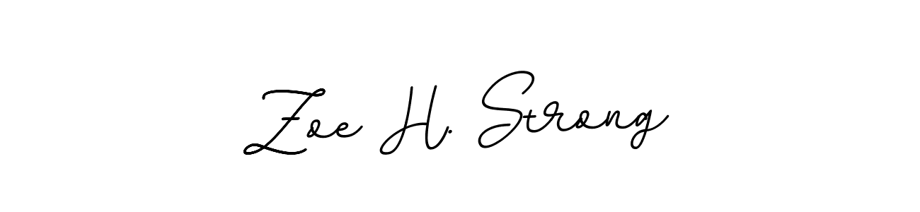 The best way (BallpointsItalic-DORy9) to make a short signature is to pick only two or three words in your name. The name Zoe H. Strong include a total of six letters. For converting this name. Zoe H. Strong signature style 11 images and pictures png