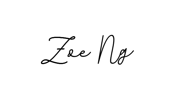 How to make Zoe Ng name signature. Use BallpointsItalic-DORy9 style for creating short signs online. This is the latest handwritten sign. Zoe Ng signature style 11 images and pictures png