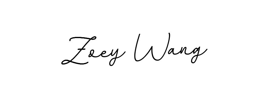 Create a beautiful signature design for name Zoey Wang. With this signature (BallpointsItalic-DORy9) fonts, you can make a handwritten signature for free. Zoey Wang signature style 11 images and pictures png