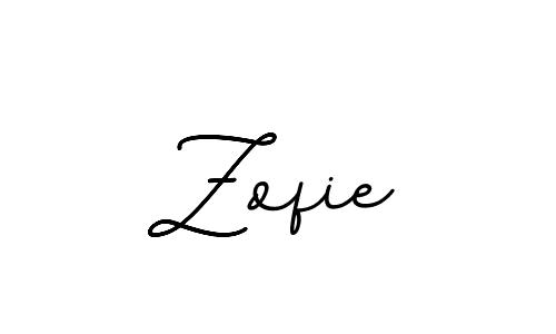 How to make Zofie name signature. Use BallpointsItalic-DORy9 style for creating short signs online. This is the latest handwritten sign. Zofie signature style 11 images and pictures png