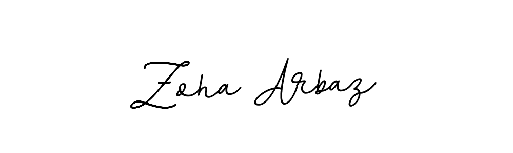 Create a beautiful signature design for name Zoha Arbaz. With this signature (BallpointsItalic-DORy9) fonts, you can make a handwritten signature for free. Zoha Arbaz signature style 11 images and pictures png