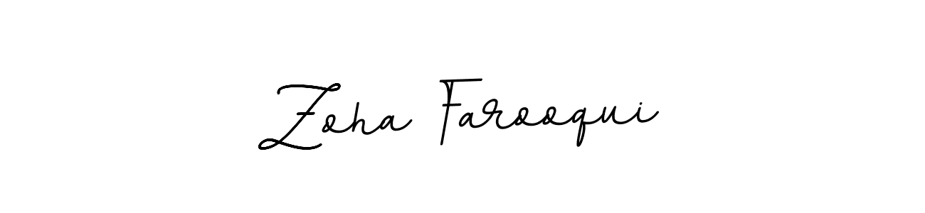 Make a beautiful signature design for name Zoha Farooqui. With this signature (BallpointsItalic-DORy9) style, you can create a handwritten signature for free. Zoha Farooqui signature style 11 images and pictures png