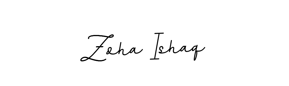How to make Zoha Ishaq name signature. Use BallpointsItalic-DORy9 style for creating short signs online. This is the latest handwritten sign. Zoha Ishaq signature style 11 images and pictures png