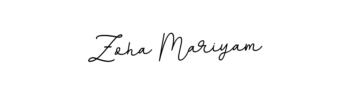 Zoha Mariyam stylish signature style. Best Handwritten Sign (BallpointsItalic-DORy9) for my name. Handwritten Signature Collection Ideas for my name Zoha Mariyam. Zoha Mariyam signature style 11 images and pictures png