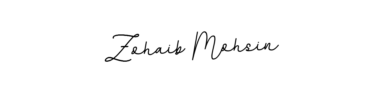 Make a beautiful signature design for name Zohaib Mohsin. With this signature (BallpointsItalic-DORy9) style, you can create a handwritten signature for free. Zohaib Mohsin signature style 11 images and pictures png
