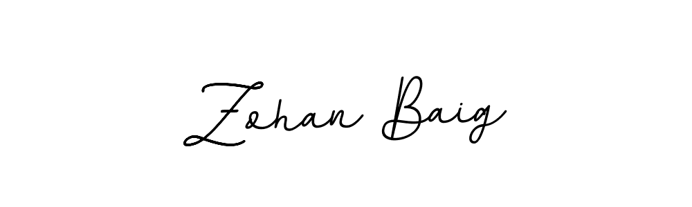 How to make Zohan Baig name signature. Use BallpointsItalic-DORy9 style for creating short signs online. This is the latest handwritten sign. Zohan Baig signature style 11 images and pictures png
