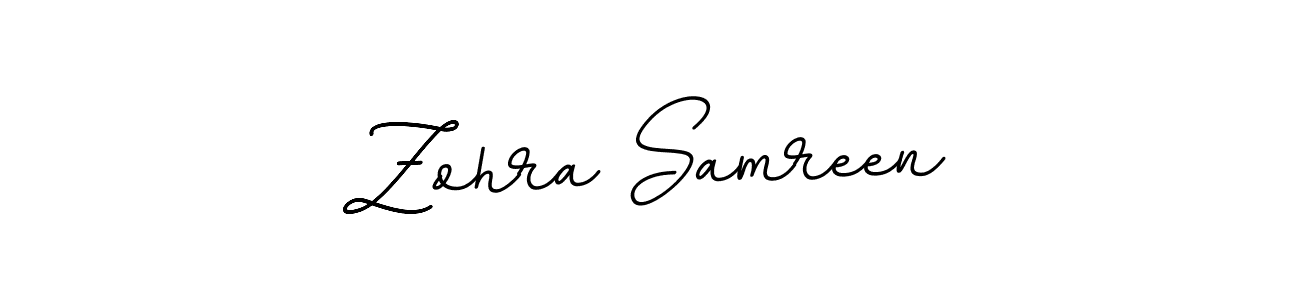 Zohra Samreen stylish signature style. Best Handwritten Sign (BallpointsItalic-DORy9) for my name. Handwritten Signature Collection Ideas for my name Zohra Samreen. Zohra Samreen signature style 11 images and pictures png