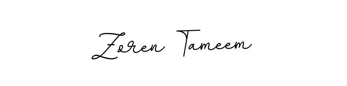 Make a beautiful signature design for name Zoren Tameem. With this signature (BallpointsItalic-DORy9) style, you can create a handwritten signature for free. Zoren Tameem signature style 11 images and pictures png