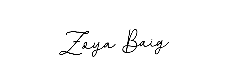The best way (BallpointsItalic-DORy9) to make a short signature is to pick only two or three words in your name. The name Zoya Baig include a total of six letters. For converting this name. Zoya Baig signature style 11 images and pictures png