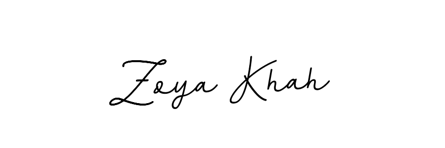 It looks lik you need a new signature style for name Zoya Khah. Design unique handwritten (BallpointsItalic-DORy9) signature with our free signature maker in just a few clicks. Zoya Khah signature style 11 images and pictures png