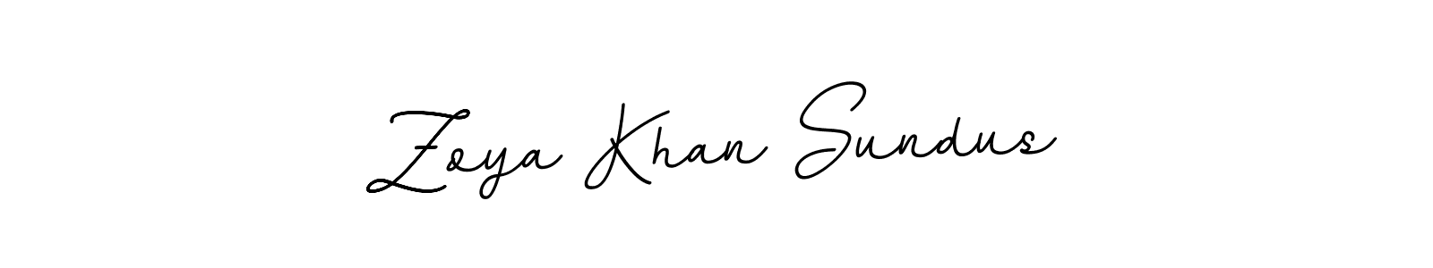 Use a signature maker to create a handwritten signature online. With this signature software, you can design (BallpointsItalic-DORy9) your own signature for name Zoya Khan Sundus. Zoya Khan Sundus signature style 11 images and pictures png