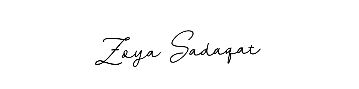 Create a beautiful signature design for name Zoya Sadaqat. With this signature (BallpointsItalic-DORy9) fonts, you can make a handwritten signature for free. Zoya Sadaqat signature style 11 images and pictures png