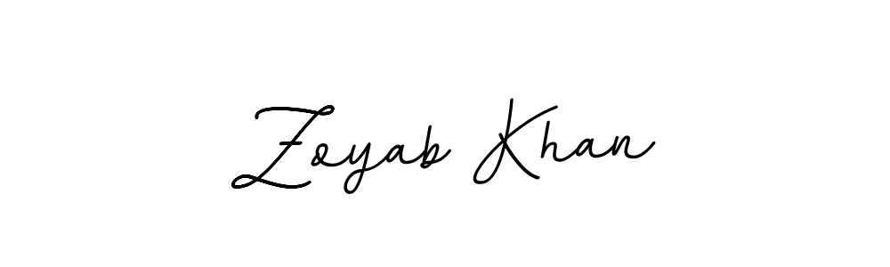 Zoyab Khan stylish signature style. Best Handwritten Sign (BallpointsItalic-DORy9) for my name. Handwritten Signature Collection Ideas for my name Zoyab Khan. Zoyab Khan signature style 11 images and pictures png