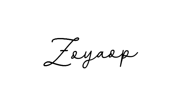 Design your own signature with our free online signature maker. With this signature software, you can create a handwritten (BallpointsItalic-DORy9) signature for name Zoyaop. Zoyaop signature style 11 images and pictures png