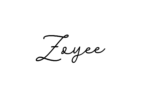 Design your own signature with our free online signature maker. With this signature software, you can create a handwritten (BallpointsItalic-DORy9) signature for name Zoyee. Zoyee signature style 11 images and pictures png