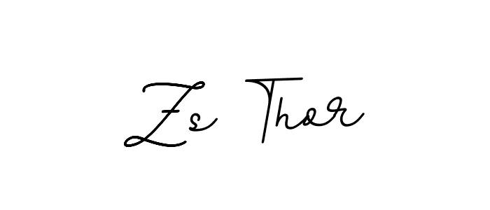 The best way (BallpointsItalic-DORy9) to make a short signature is to pick only two or three words in your name. The name Zs Thor include a total of six letters. For converting this name. Zs Thor signature style 11 images and pictures png