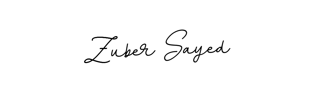 Make a beautiful signature design for name Zuber Sayed. With this signature (BallpointsItalic-DORy9) style, you can create a handwritten signature for free. Zuber Sayed signature style 11 images and pictures png