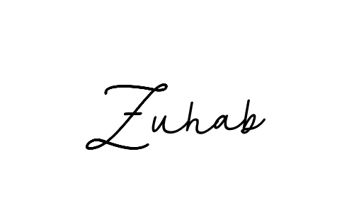 Create a beautiful signature design for name Zuhab. With this signature (BallpointsItalic-DORy9) fonts, you can make a handwritten signature for free. Zuhab signature style 11 images and pictures png