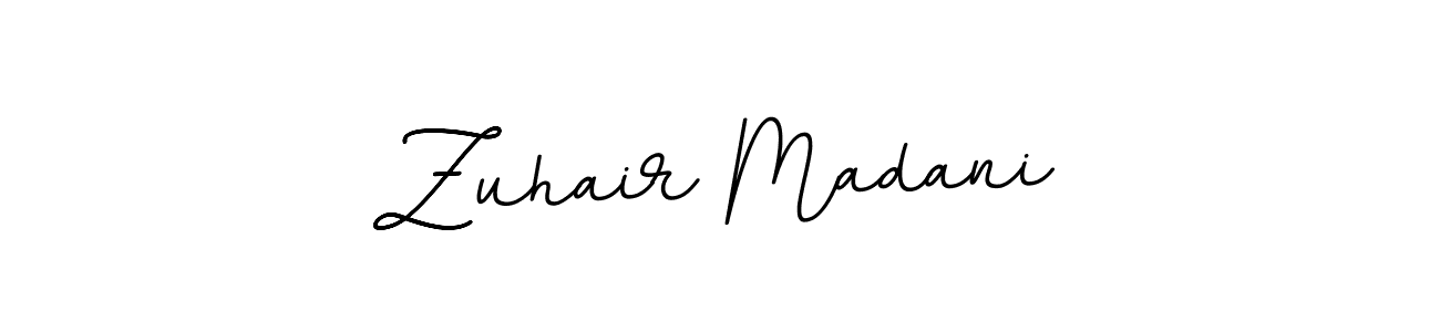 This is the best signature style for the Zuhair Madani name. Also you like these signature font (BallpointsItalic-DORy9). Mix name signature. Zuhair Madani signature style 11 images and pictures png