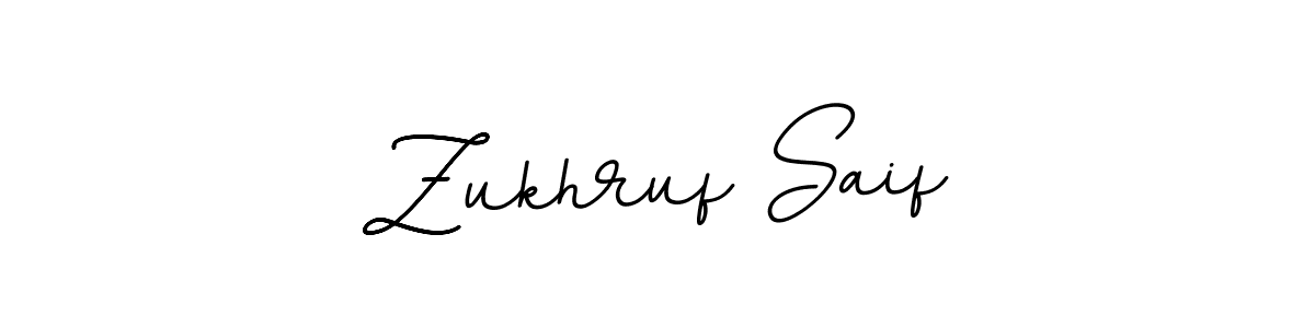 Create a beautiful signature design for name Zukhruf Saif. With this signature (BallpointsItalic-DORy9) fonts, you can make a handwritten signature for free. Zukhruf Saif signature style 11 images and pictures png