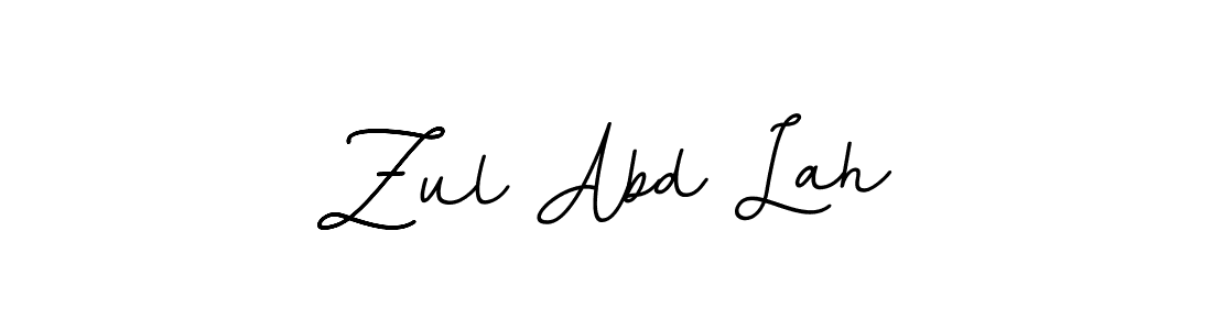 Use a signature maker to create a handwritten signature online. With this signature software, you can design (BallpointsItalic-DORy9) your own signature for name Zul Abd Lah. Zul Abd Lah signature style 11 images and pictures png