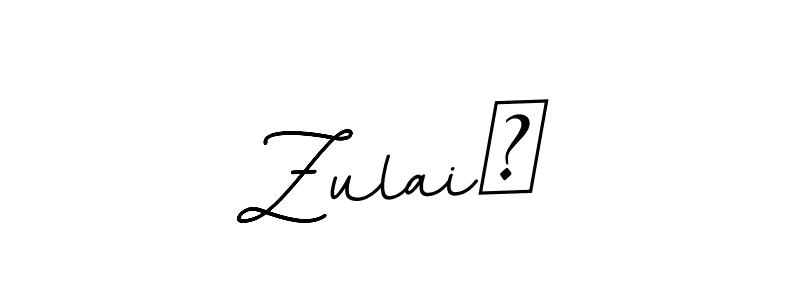 The best way (BallpointsItalic-DORy9) to make a short signature is to pick only two or three words in your name. The name Zulai♡ include a total of six letters. For converting this name. Zulai♡ signature style 11 images and pictures png