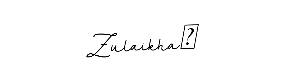 Make a beautiful signature design for name Zulaikha♡. With this signature (BallpointsItalic-DORy9) style, you can create a handwritten signature for free. Zulaikha♡ signature style 11 images and pictures png