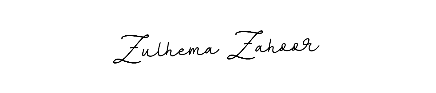 Zulhema Zahoor stylish signature style. Best Handwritten Sign (BallpointsItalic-DORy9) for my name. Handwritten Signature Collection Ideas for my name Zulhema Zahoor. Zulhema Zahoor signature style 11 images and pictures png