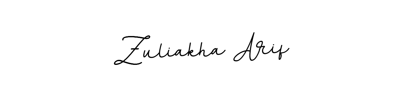 Create a beautiful signature design for name Zuliakha Arif. With this signature (BallpointsItalic-DORy9) fonts, you can make a handwritten signature for free. Zuliakha Arif signature style 11 images and pictures png