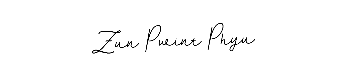 Make a beautiful signature design for name Zun Pwint Phyu. With this signature (BallpointsItalic-DORy9) style, you can create a handwritten signature for free. Zun Pwint Phyu signature style 11 images and pictures png