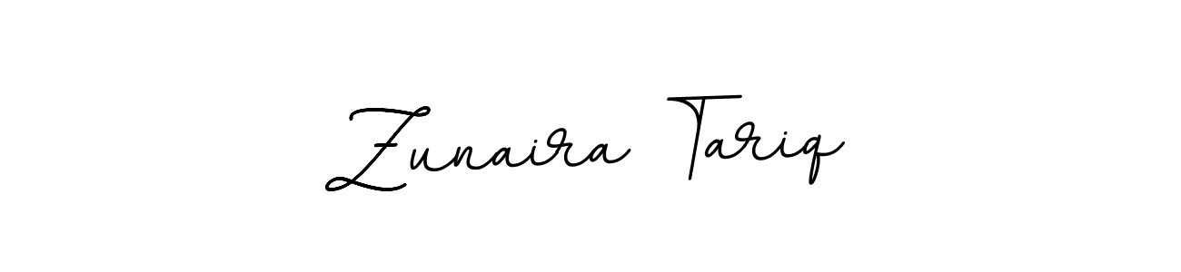 How to make Zunaira Tariq name signature. Use BallpointsItalic-DORy9 style for creating short signs online. This is the latest handwritten sign. Zunaira Tariq signature style 11 images and pictures png
