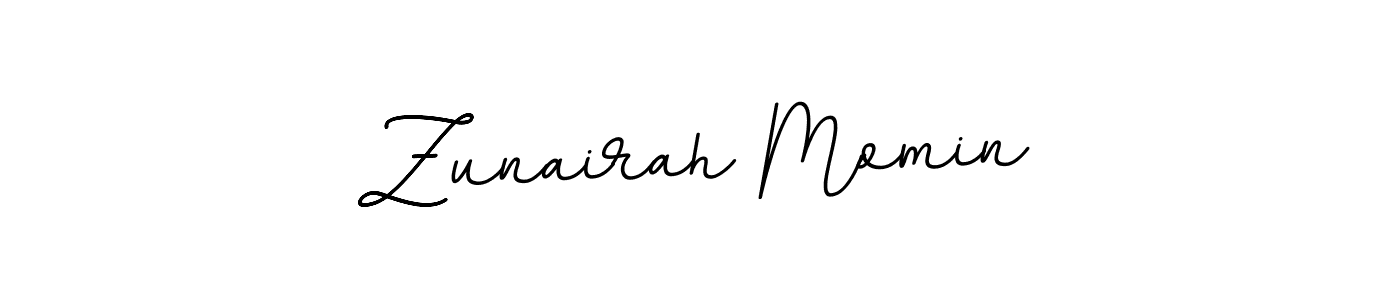 Design your own signature with our free online signature maker. With this signature software, you can create a handwritten (BallpointsItalic-DORy9) signature for name Zunairah Momin. Zunairah Momin signature style 11 images and pictures png