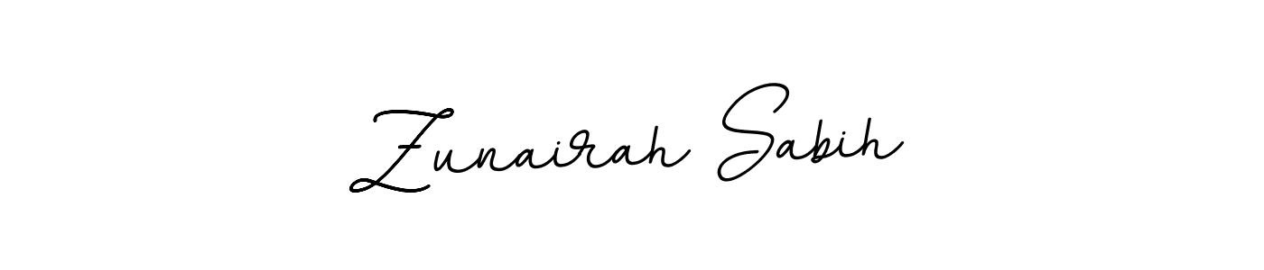 How to make Zunairah Sabih name signature. Use BallpointsItalic-DORy9 style for creating short signs online. This is the latest handwritten sign. Zunairah Sabih signature style 11 images and pictures png