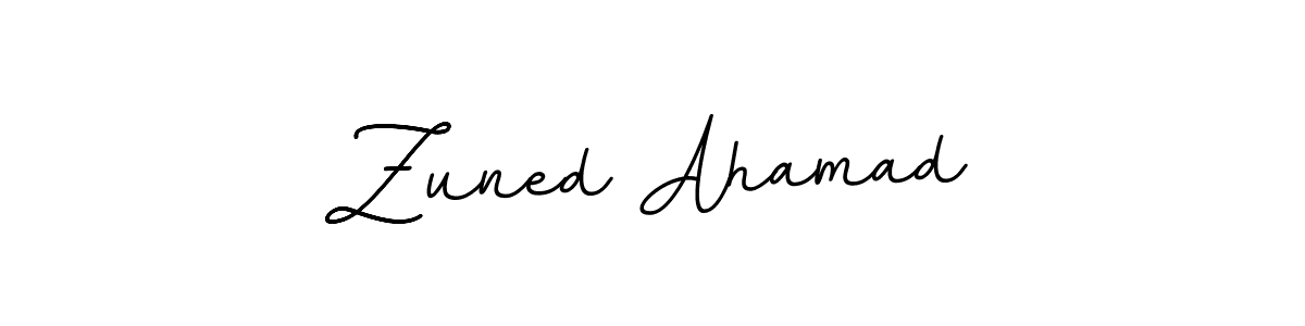 Design your own signature with our free online signature maker. With this signature software, you can create a handwritten (BallpointsItalic-DORy9) signature for name Zuned Ahamad. Zuned Ahamad signature style 11 images and pictures png