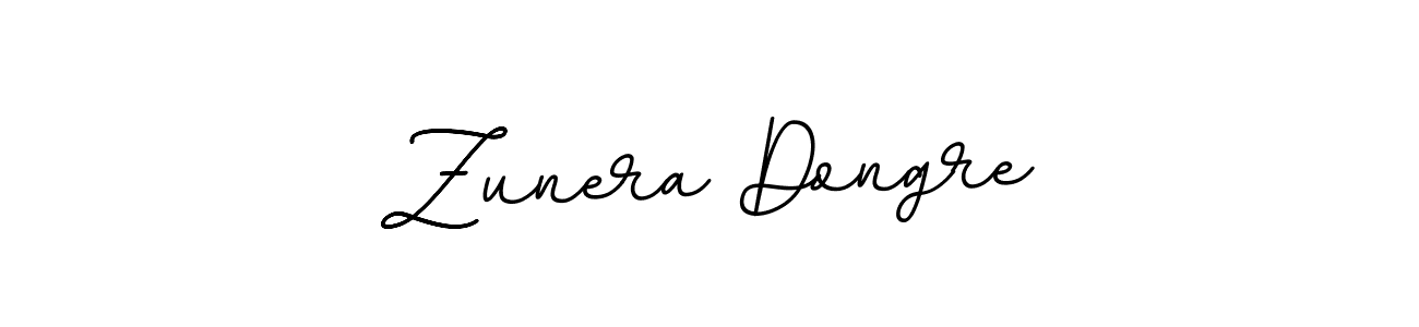 Make a beautiful signature design for name Zunera Dongre. With this signature (BallpointsItalic-DORy9) style, you can create a handwritten signature for free. Zunera Dongre signature style 11 images and pictures png