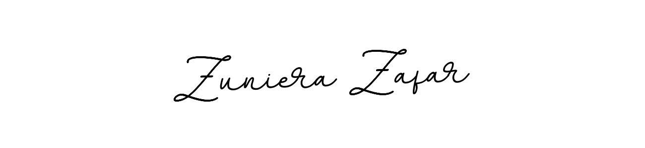 Design your own signature with our free online signature maker. With this signature software, you can create a handwritten (BallpointsItalic-DORy9) signature for name Zuniera Zafar. Zuniera Zafar signature style 11 images and pictures png