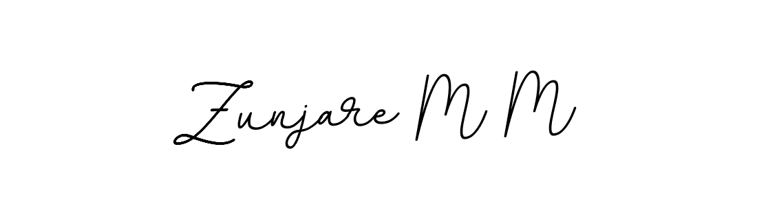 Make a beautiful signature design for name Zunjare M M. With this signature (BallpointsItalic-DORy9) style, you can create a handwritten signature for free. Zunjare M M signature style 11 images and pictures png