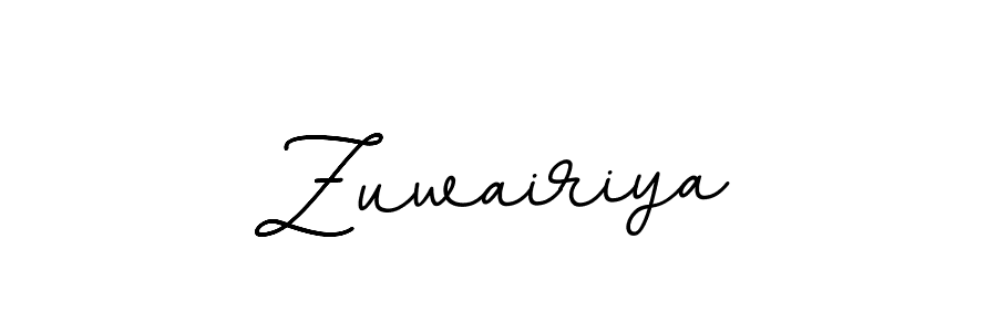 You should practise on your own different ways (BallpointsItalic-DORy9) to write your name (Zuwairiya) in signature. don't let someone else do it for you. Zuwairiya signature style 11 images and pictures png