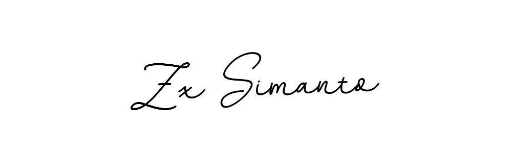 The best way (BallpointsItalic-DORy9) to make a short signature is to pick only two or three words in your name. The name Zx Simanto include a total of six letters. For converting this name. Zx Simanto signature style 11 images and pictures png