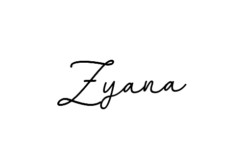 Use a signature maker to create a handwritten signature online. With this signature software, you can design (BallpointsItalic-DORy9) your own signature for name Zyana. Zyana signature style 11 images and pictures png