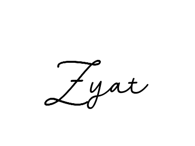 Use a signature maker to create a handwritten signature online. With this signature software, you can design (BallpointsItalic-DORy9) your own signature for name Zyat. Zyat signature style 11 images and pictures png