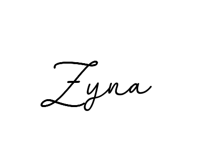 Make a beautiful signature design for name Zyna. With this signature (BallpointsItalic-DORy9) style, you can create a handwritten signature for free. Zyna signature style 11 images and pictures png