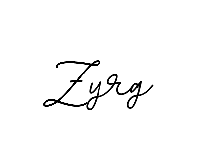 Make a beautiful signature design for name Zyrg. With this signature (BallpointsItalic-DORy9) style, you can create a handwritten signature for free. Zyrg signature style 11 images and pictures png