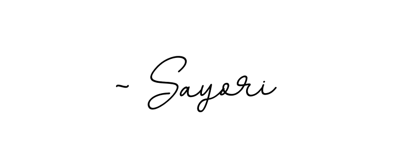 Create a beautiful signature design for name ~ Sayori. With this signature (BallpointsItalic-DORy9) fonts, you can make a handwritten signature for free. ~ Sayori signature style 11 images and pictures png