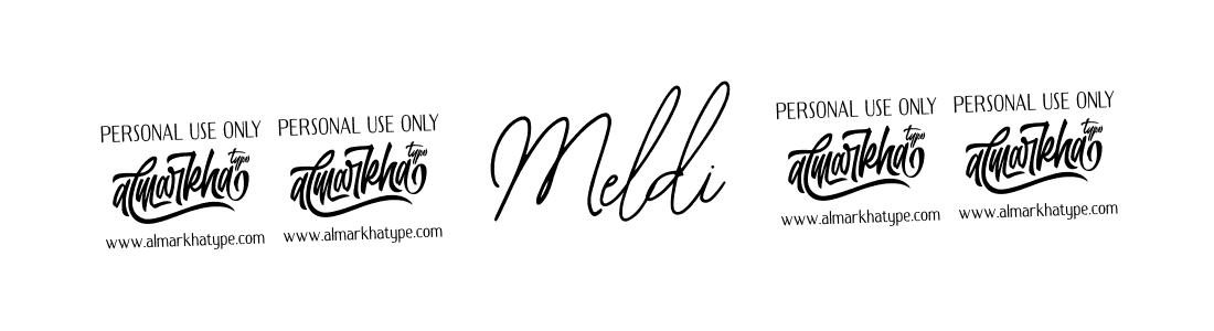 Use a signature maker to create a handwritten signature online. With this signature software, you can design (Bearetta-2O07w) your own signature for name !! Meldi !!. !! Meldi !! signature style 12 images and pictures png